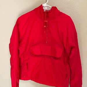 Unisex Vintage Land’s End Red Windbreaker Jacket